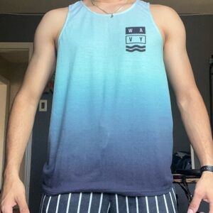 Blue WAVY Brand tank top: men’s Large